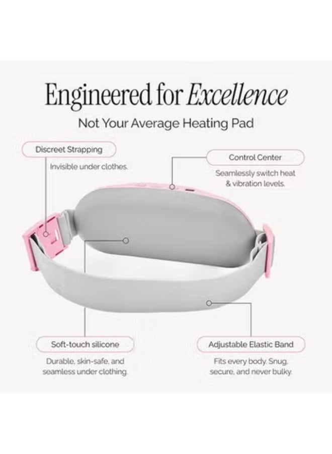 حزام تدفئة وتدليك محمول لتخفيف آلام الدورة الشهرية - جهاز لاسلكي قابل لإعادة الشحن لتدفئة البطن والظهر وتخفيف التشنجات والتقلصات للنساء - Image 3